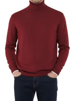 Maglia Uomo Collo Alto Cashmere Rigenerato Finezza 12