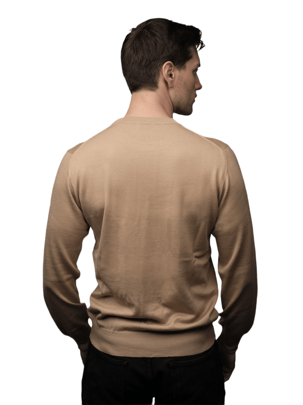 Maglia Uomo in misto Cashmere, Seta e Lana Merino Extrafine Girocollo