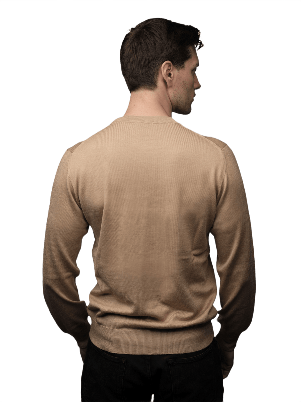 Maglia Uomo in misto Cashmere, Seta e Lana Merino Extrafine Girocollo
