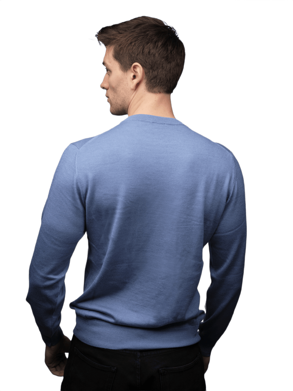 Maglia Uomo in misto Cashmere, Seta e Lana Merino Extrafine Girocollo