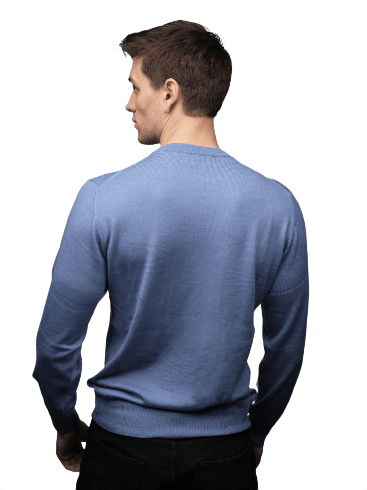Maglia Uomo in misto Cashmere, Seta e Lana Merino Extrafine Girocollo