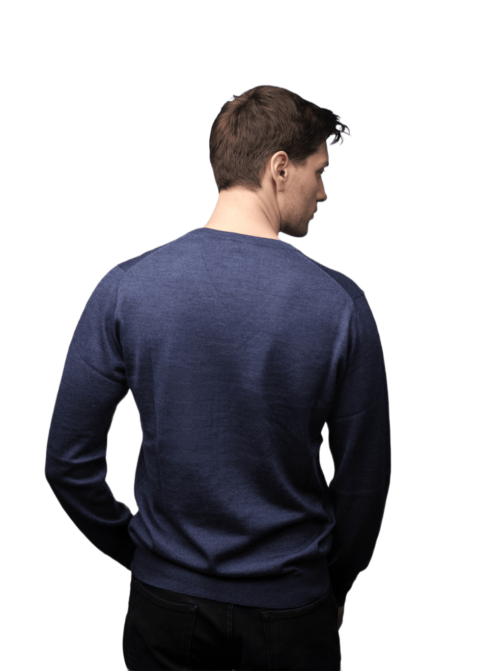 Maglia Uomo in misto Cashmere, Seta e Lana Merino Extrafine Scollo a V