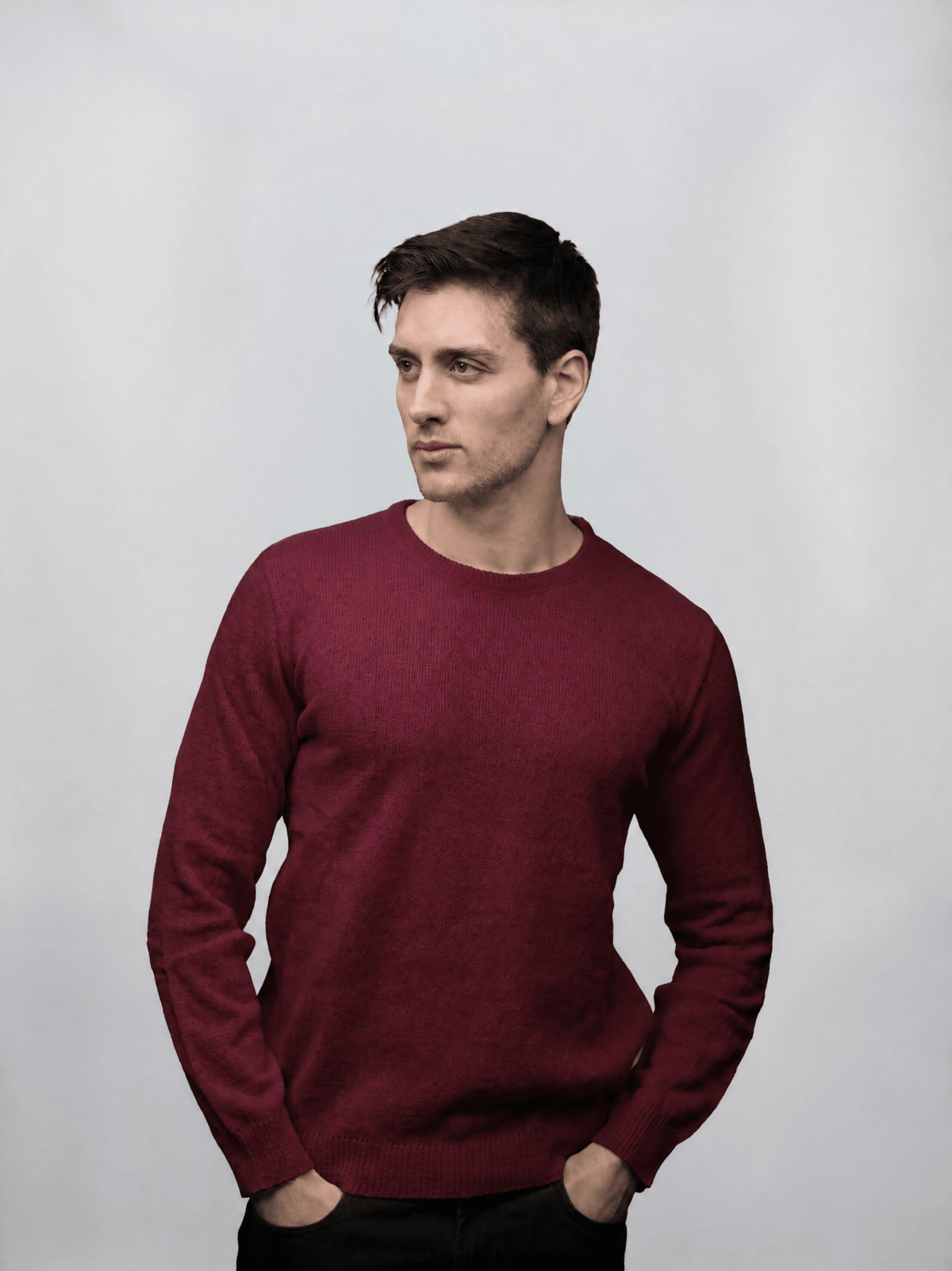 Maglia Uomo Lana Merino Girocollo Filiera Corta