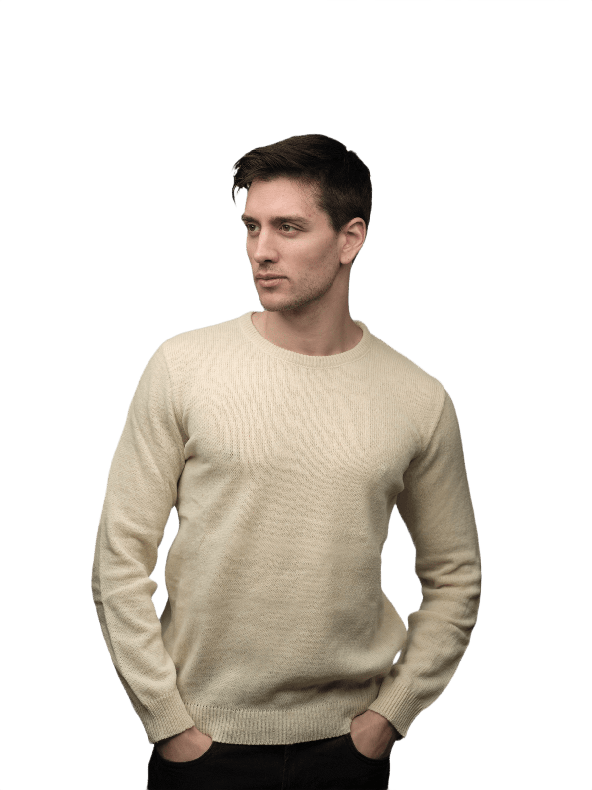 Maglia Uomo Lana Merino Girocollo Filiera Corta