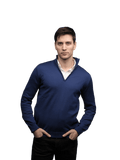 Maglia Uomo Mezza Zip in Lana Merino-0