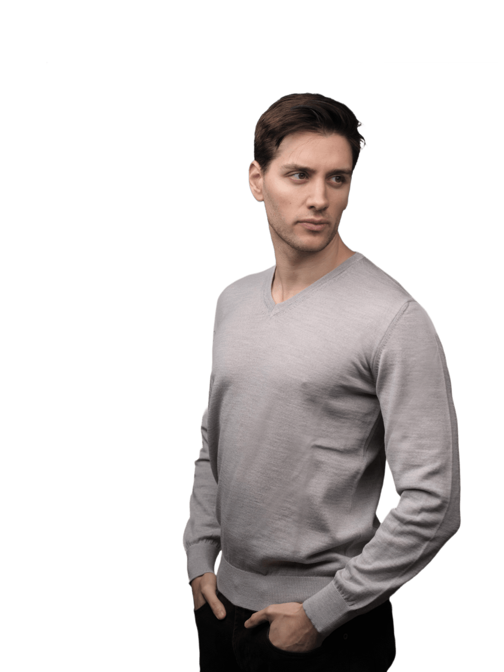 Maglia Uomo Scollo V Lana Merino Extrafine