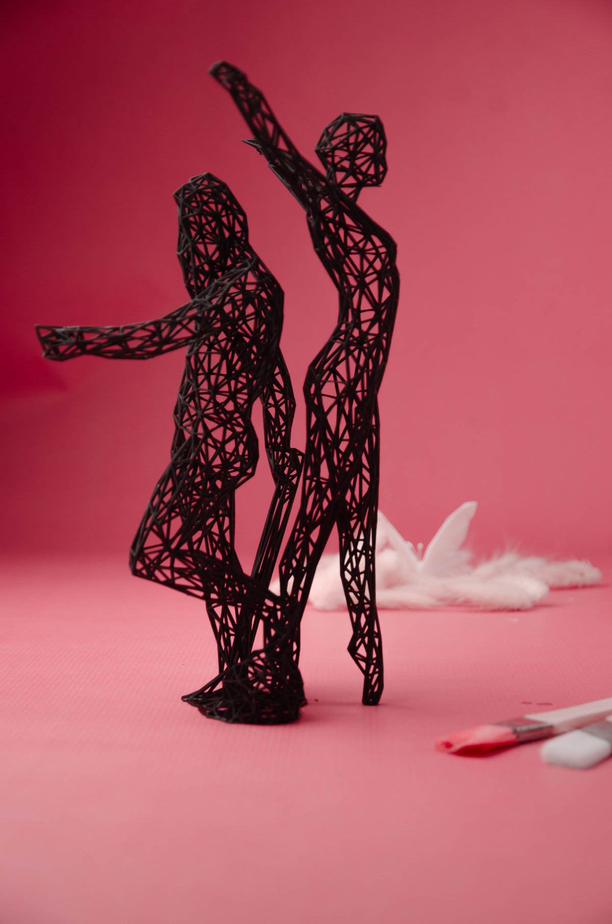 Gemini Decor Sculpture - 3D Grid Design Zodiac Art-4