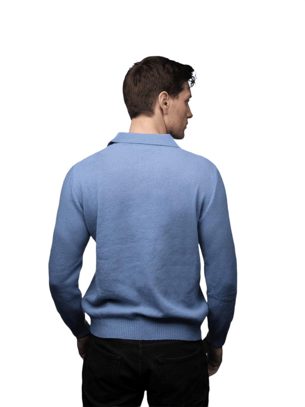 Polo Uomo Manica Lunga Lana Merino Filiera Corta