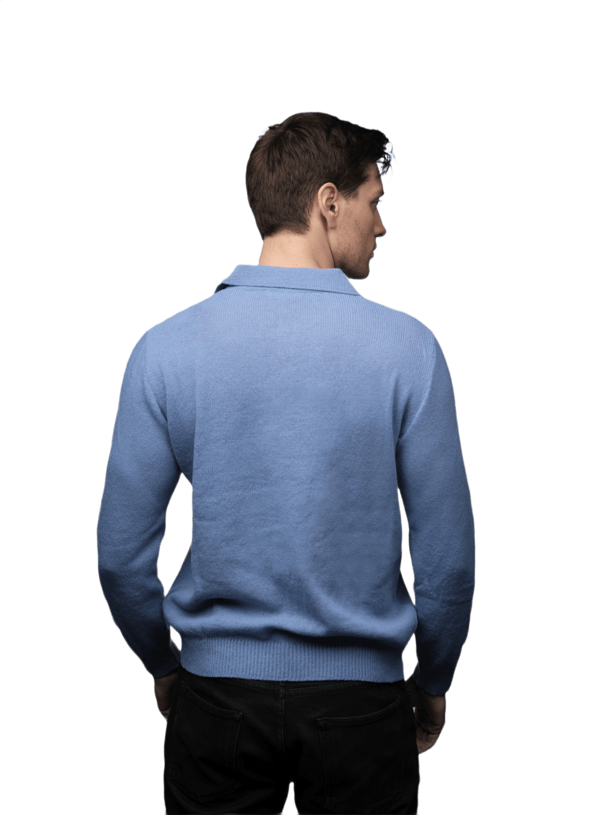 Polo Uomo Manica Lunga Lana Merino Filiera Corta
