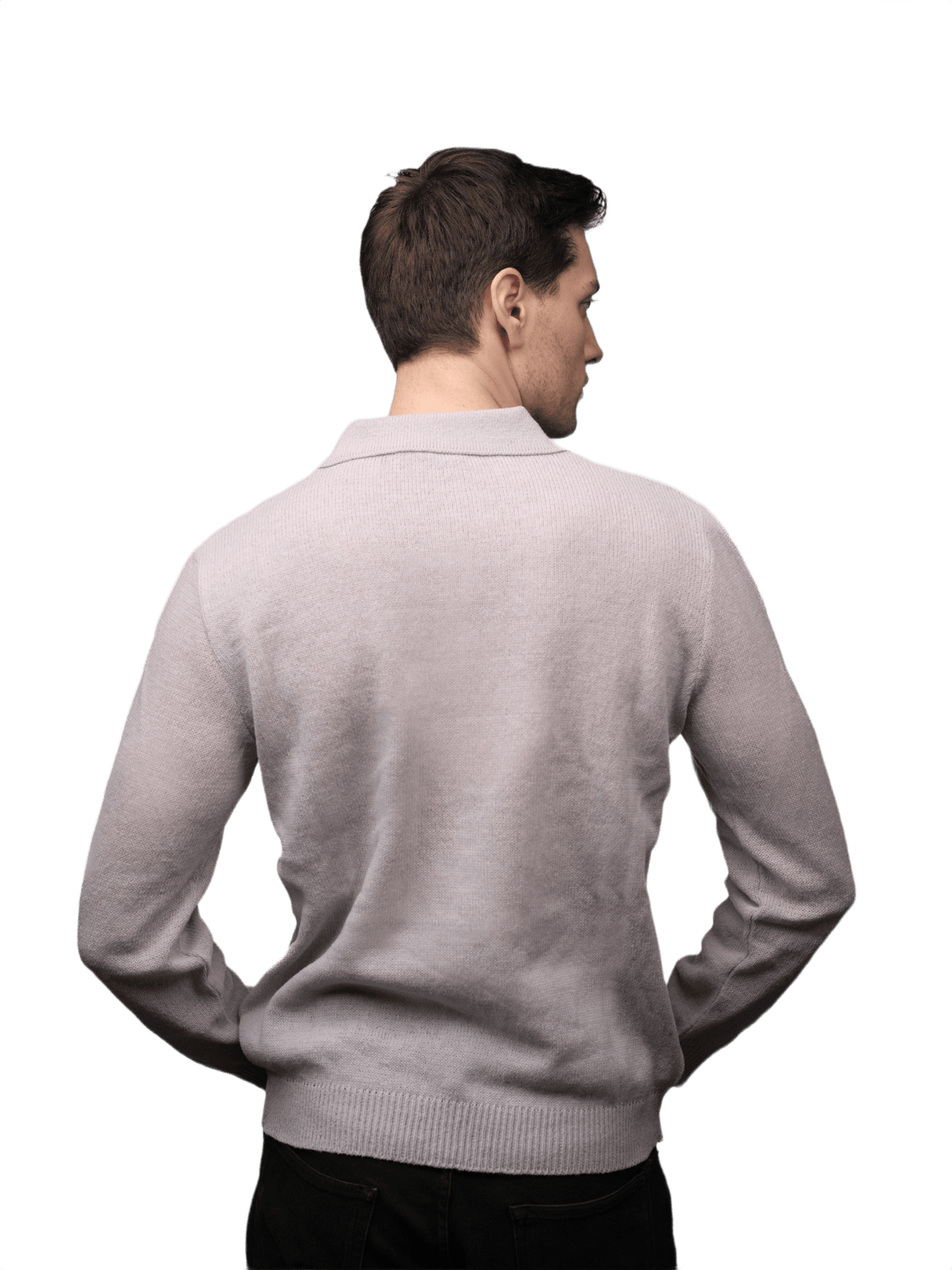 Polo Uomo Manica Lunga Lana Merino Filiera Corta