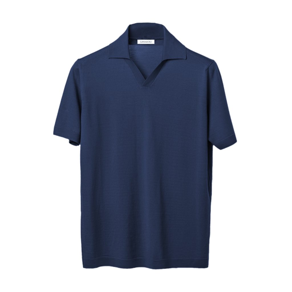 Polo Uomo Maniche Corte Pura Lana Merino Extrafine