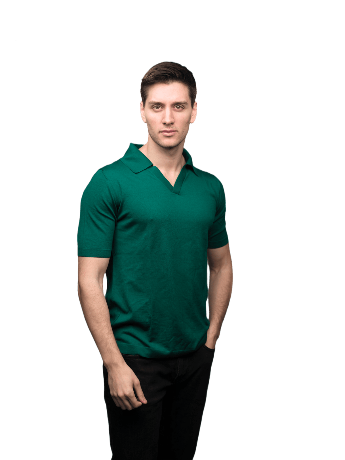 Polo Uomo Maniche Corte Pura Lana Merino Extrafine