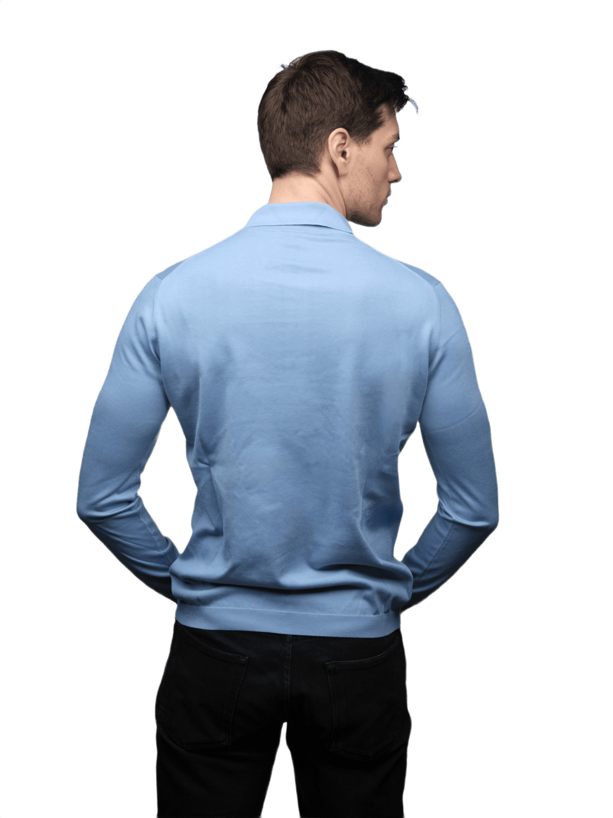 Polo Uomo Maniche Lunghe 100% Cotone ELS
