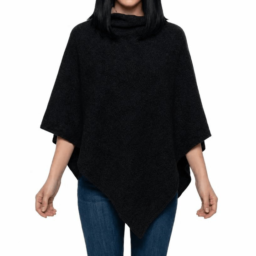 Poncho Donna in 100% Cashmere Rigenerato-1