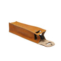 Leather wine holder - yellow ocher-1
