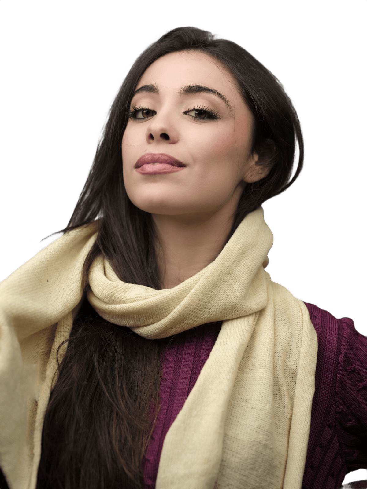 Sciarpa Donna Rasata Lana Merino Filiera Corta-1