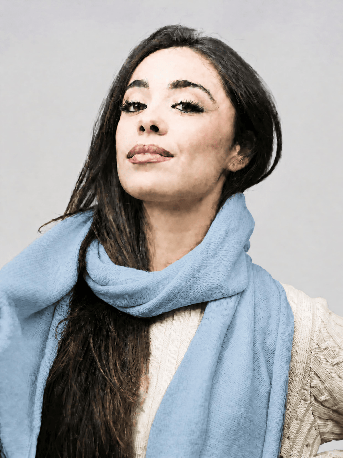 Sciarpa Donna Rasata Lana Merino Filiera Corta-4
