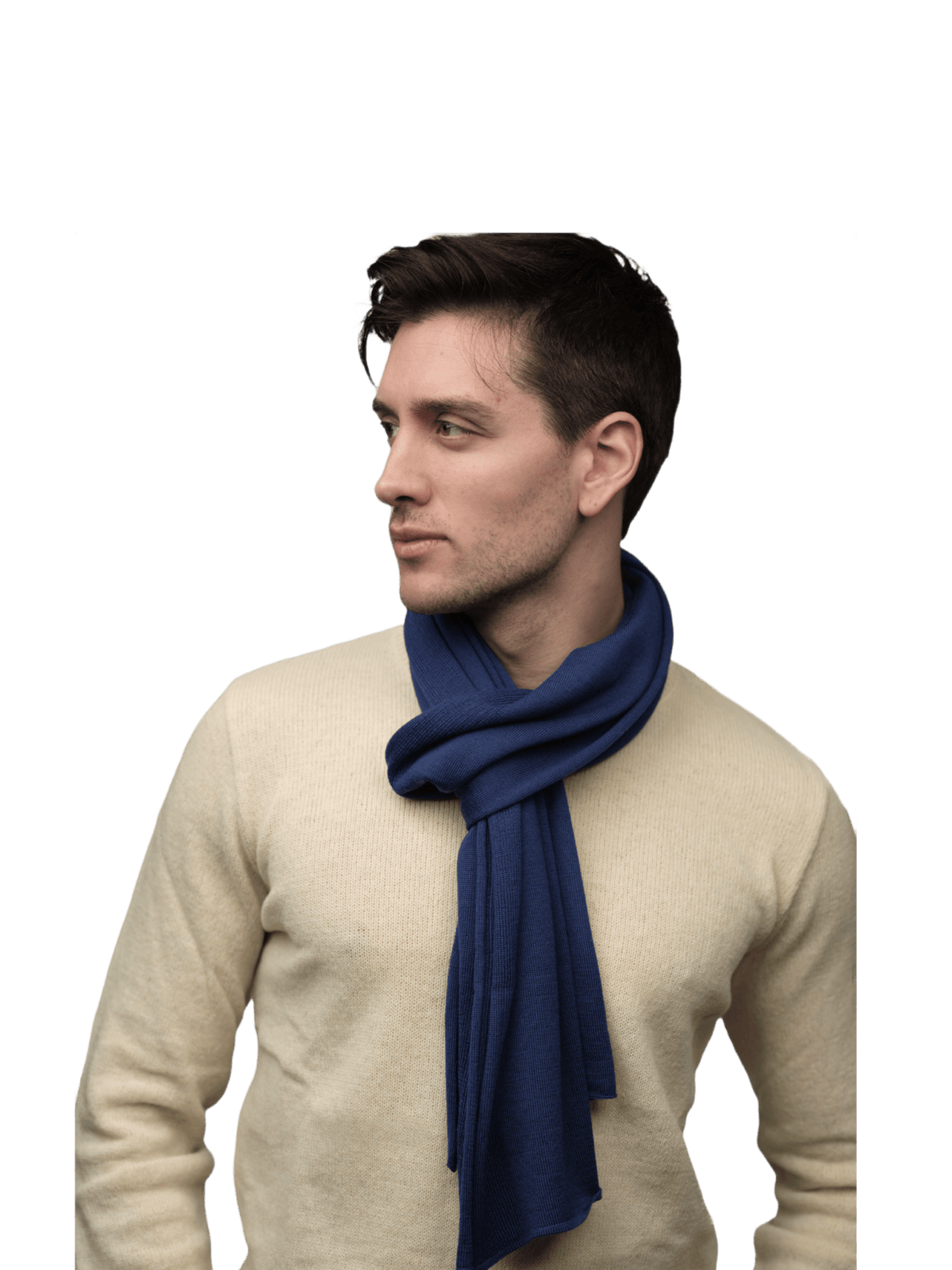 Sciarpa Uomo Rasata in Lana Merino-0